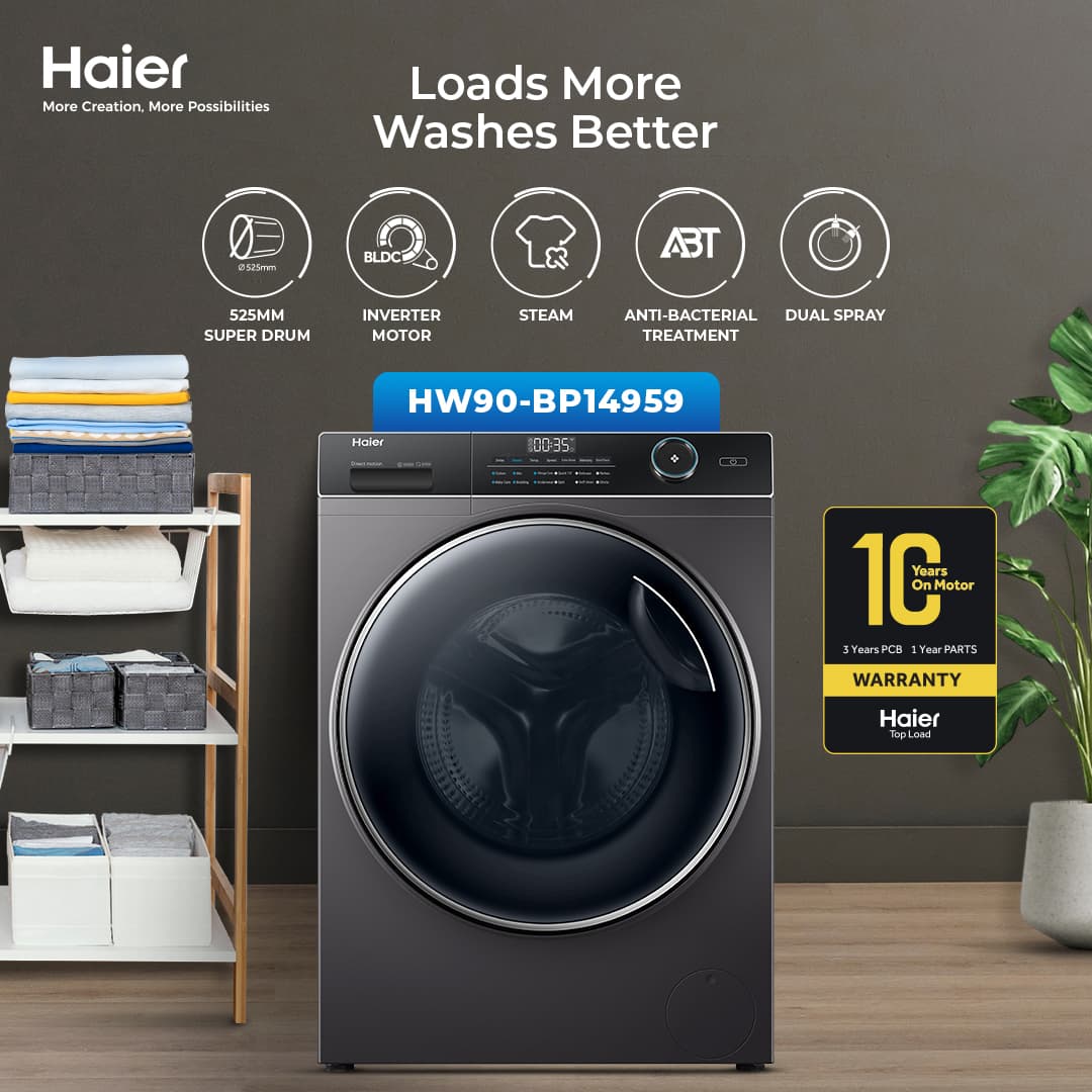 HW90-BP14959S8 - 9 kg Fully Automatic Front Load Washing Machine