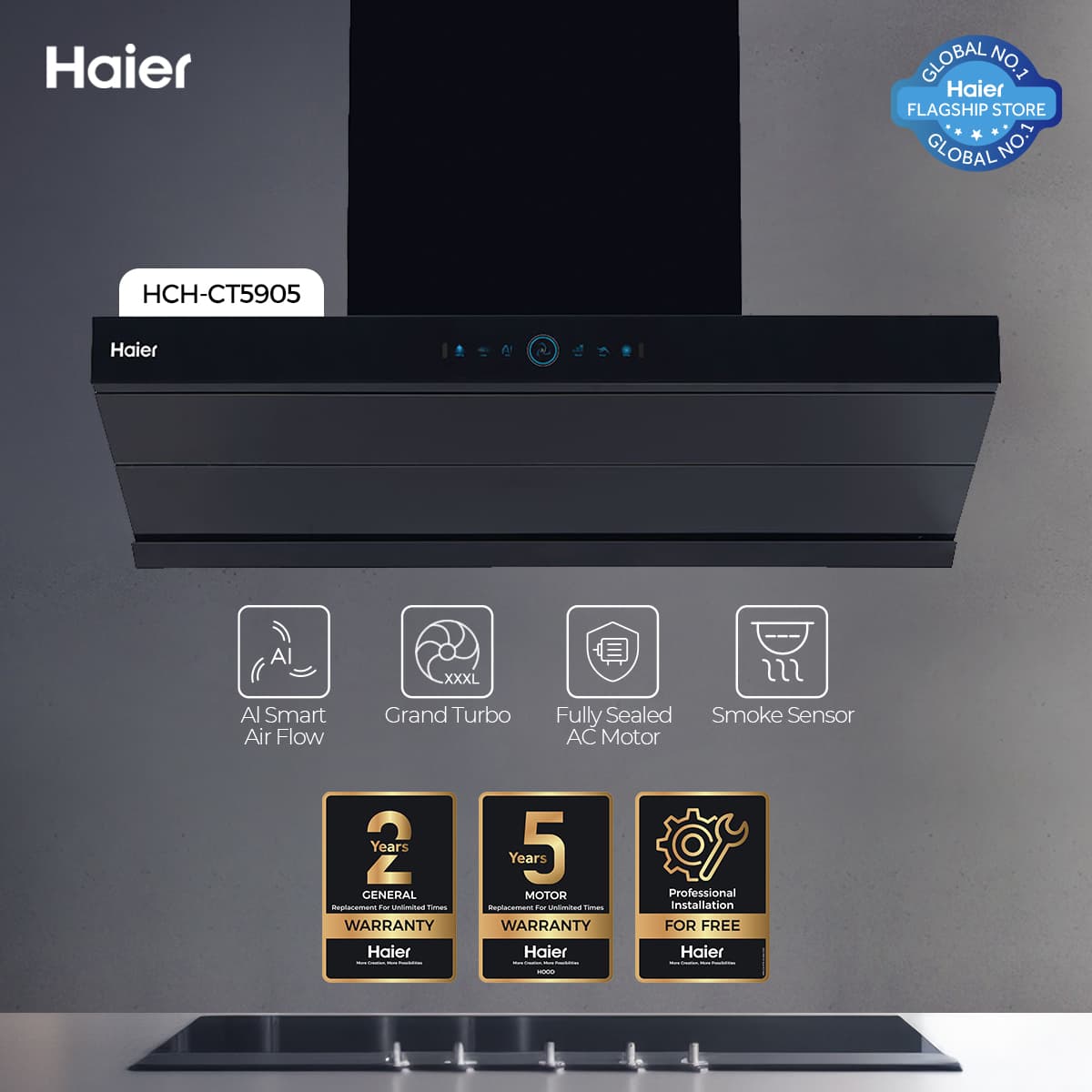 HCH-CT5905 T-Shape Kitchen Range Hood