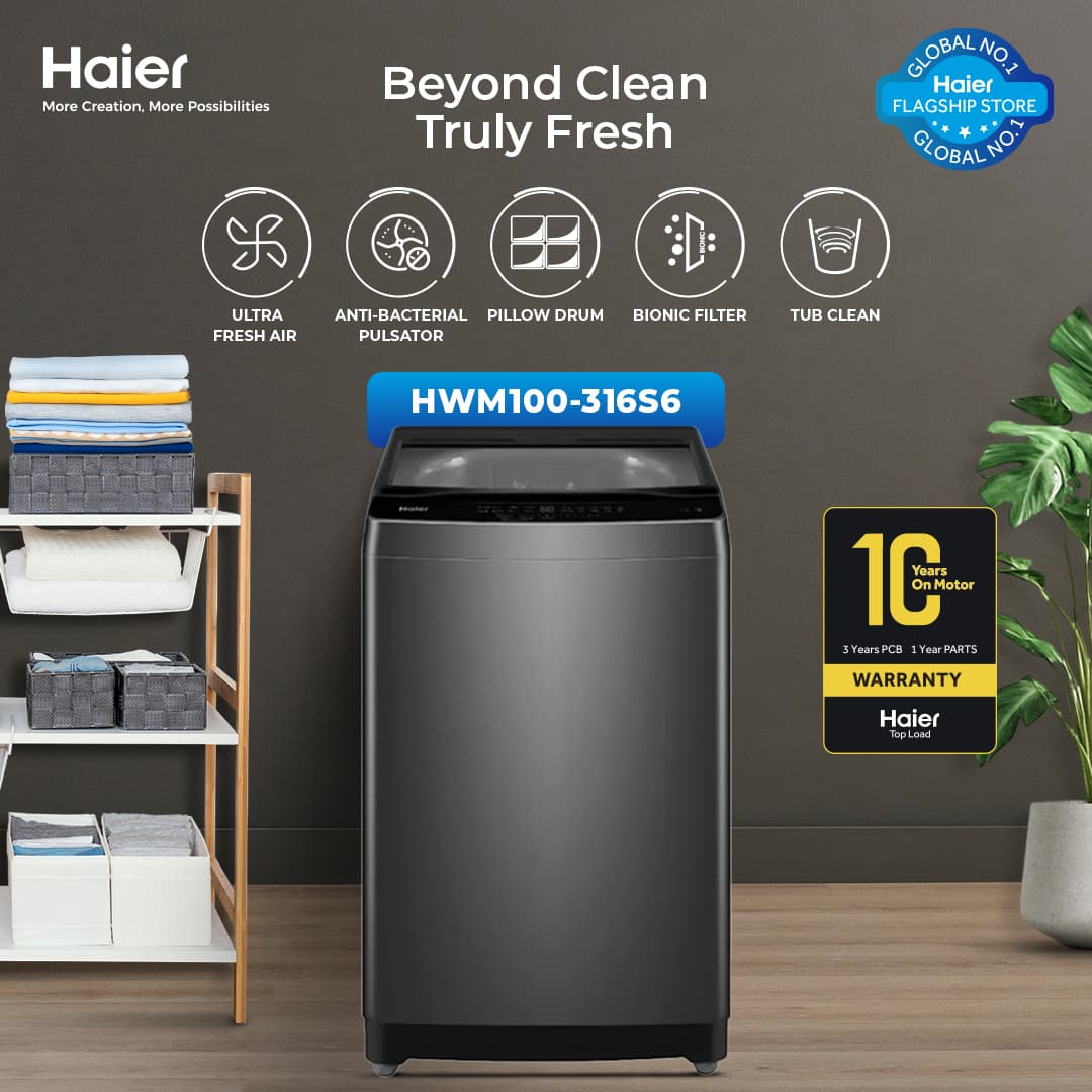 HWM 100-316S6- 10KG Fully Automatic Top Load Washing Machine