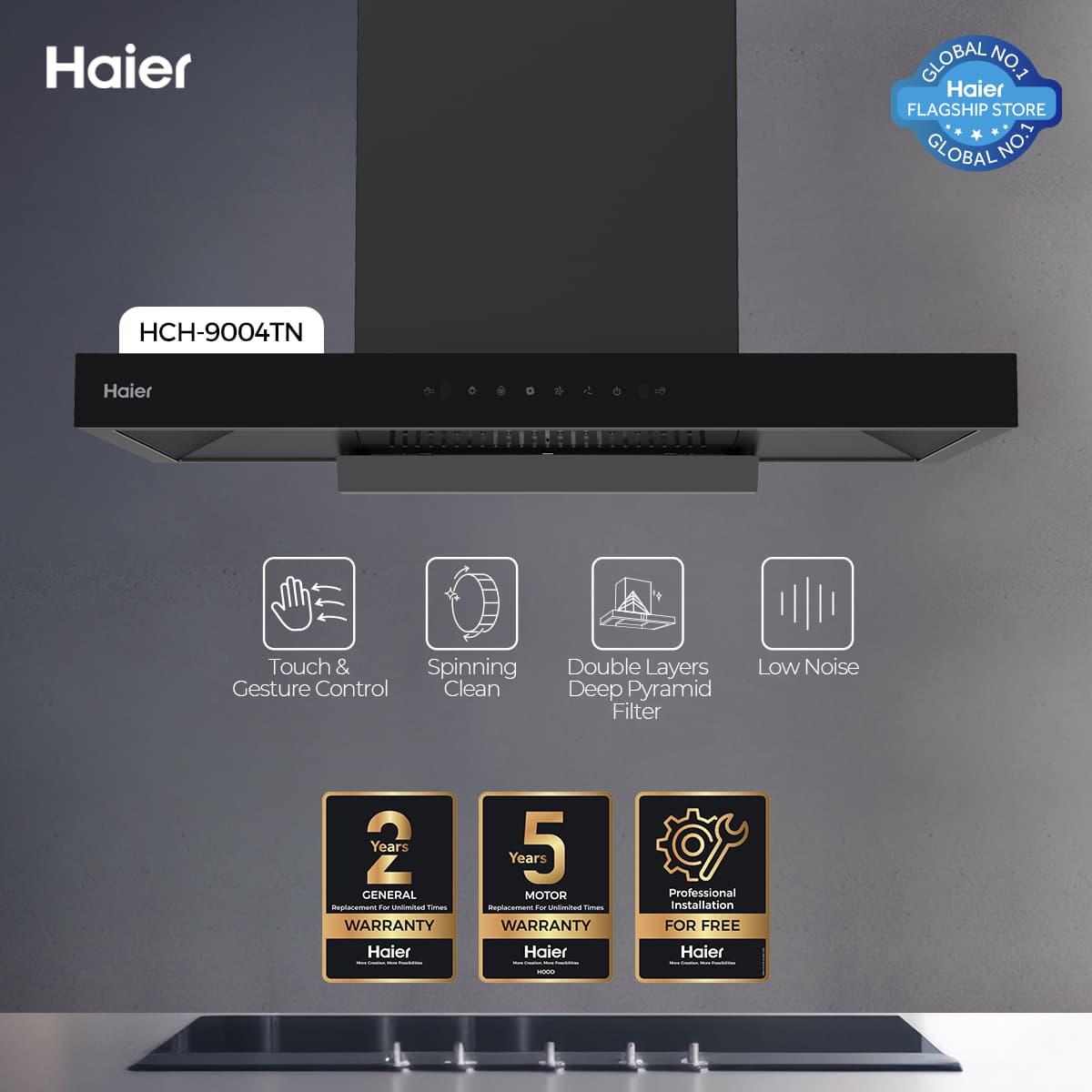 HCH-9004TN T-Shape Kitchen Range Hood