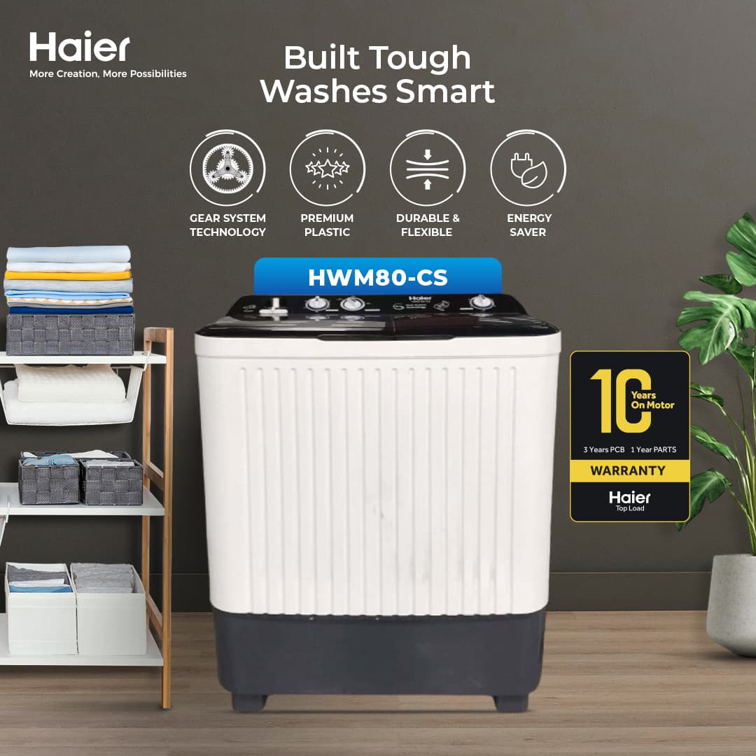 Haier -08kg/ Twin Tub / Semi Automatic/ HWM 80-CS